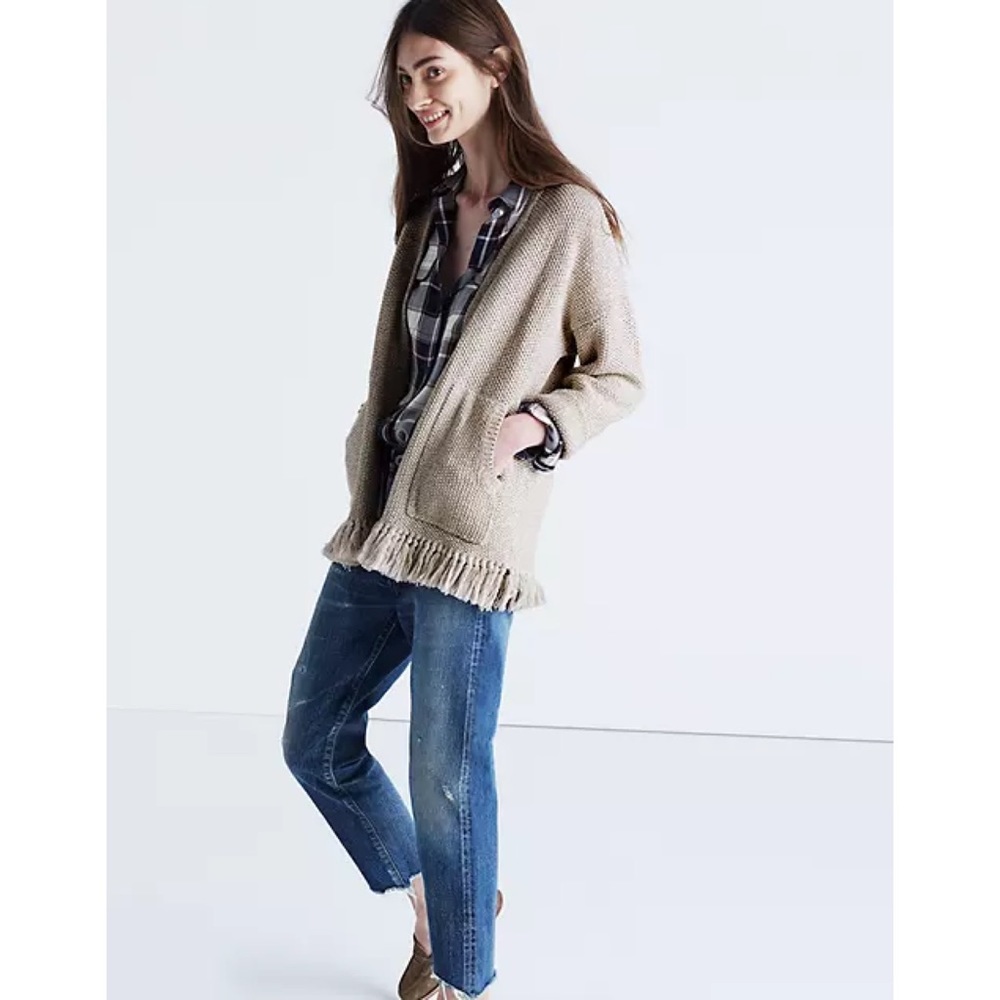 Madewell Memento Fringe Cardigan Sweater